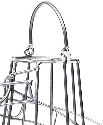 STYLISH HELTER SKELTER WIRE SPIRAL 18 EGGS SWRIL RACK HOLDER EGG RUN STAND STORAGE WITH HANDLE - BY FUSION FOOD CARE