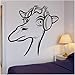 Produktbild HLLCY Wandtattoo Kopfhörer Giraffe Decor Aufkleber Für Schlafzimmer Kunst PVC Wandbild Dekoration Kinderzimmer Tapete 57X58Cm