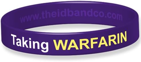 The ID Band Company Medical Alert! Warfarin Medicated Silicone Wristband