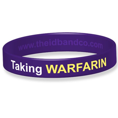 The ID Band Company Medical Alert! Warfarin Medicated Silicone Wristband