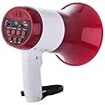 SHOPEE 30 Watts Handheld Megaphone with Recorder USB and Memory Card Input for Announcing; Talk; Record; Play; Siren; Music with Battery and Charger