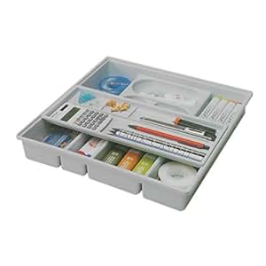 Plastic Desk Drawer Organizer Desktop Tray Storage Slide Double