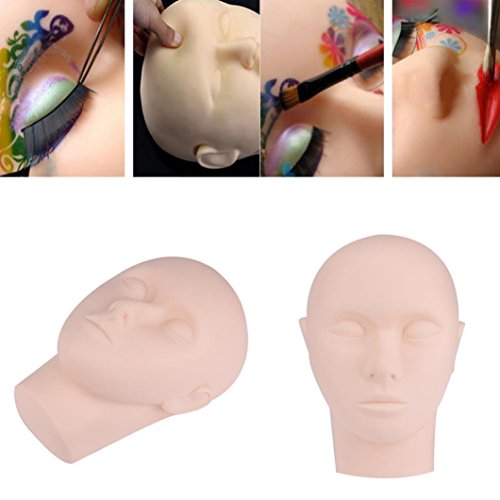 JACKY Pro Training Mannequin Flat Head Practice Make Up Eyelash Extensions