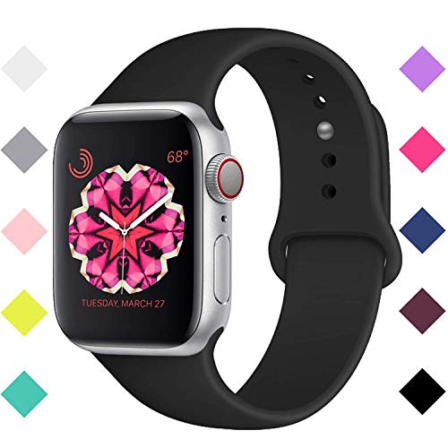 VODKER Sport Correas Compatible con para Apple Watch 42mm 44mm 38mm 40mm Silicona Suave Reemplazo Banda Compatible con para iWatch, Sport, Edition, Women Men