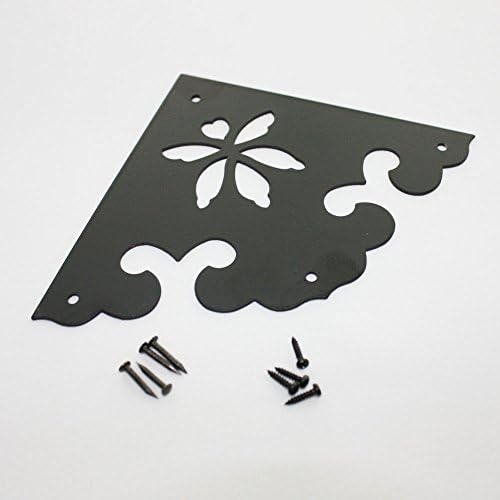 10 pcs Black Plated Metal 100mm Box Gate Door Corners Decorative 4" Hardware DNE006