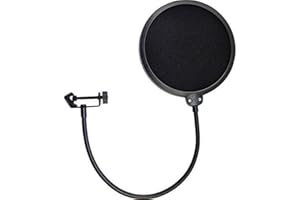 Heavy Duty Easy Use Microphone Swivel Pop Filter Double Layer Sound Shield Guard