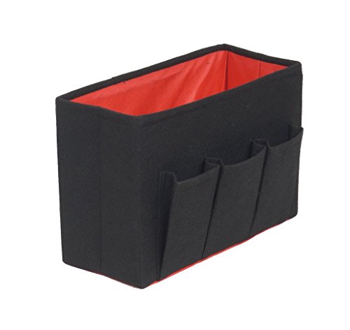 Home Store India Non Woven Magazine/Files Organiser - MultiUtility Storage Box Files/Catalogues Sorter - Desk Organizer - Black
