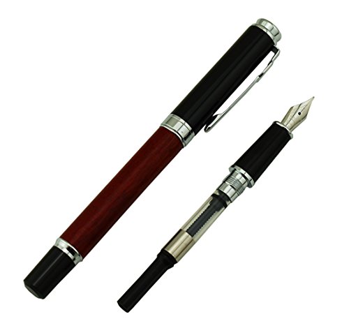 Lanxivi® Jinhao 8812 stylo plume Rose fût en bois Style Vintage Pen Pouch