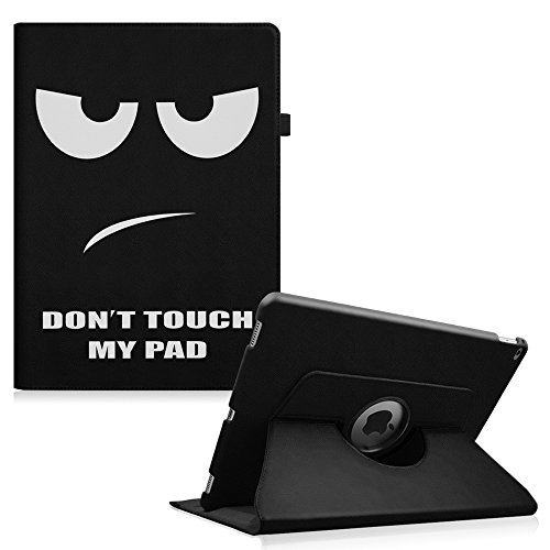 iPad Pro 12.9 Zoll Hülle - Fintie 360 Grad Rotierend Stand Kunstleder Schutzhülle Smart Cover Case Tasche Etui mit Auto Schlaf / Wach Funktion für Apple iPad Pro 12,9 Zoll 2015 Release Tablet, Don't Touch