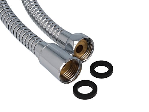 tecuro Brauseschlauch Duschschlauch 1,50 m Edelstahl (INOX 304) hochglanzverchromt – verdrehsicher - 2