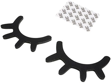DIY 3D Cute Wooden Eyelash Home Furnishing Wall Decoration Closed Eye Pose Ornament 2Pcs
