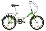 e bike damen klapprad Radgröße Zoll:20 KS Cycling Fahrrad Klapprad Fx300 3-Gänge, Grün/Weiss, 20 Zoll, 580B