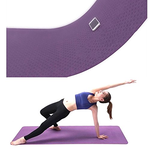 Good Times Yogamatte, TPE Matte, rutschfest, schadstofffrei, umweltfreundlich, hypoallergen und hautfreundlich, SGS geprüft, Gymnastikmatte, Fitnessmatte, Sportmatte, Trainingsmatte mit Tasche und Trageband (Grasgrün) - 7