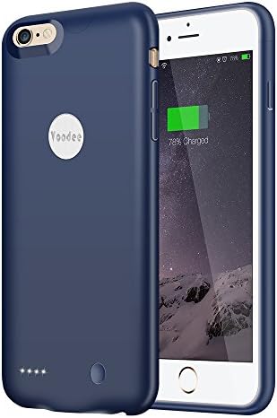 iPhone 6/6s Battery Case, Ultra Slim Charger Case Portable External Phone Charging Case 2500mAh Prime Rechargeable Power Bank Juice Pack for Apple iPhone 6/6s, Support All Headphones-Blue