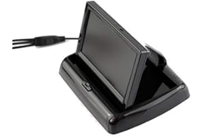 BGoodVision 12-24 V 4,3" samochodowy automatyczny składany monitor ekran LCD stojak na deskę rozdzielczą z naklejką 3M do samochodów ciężarowych auto 2 kanały wideo RCA do kamery zapasowej/cofania/odtwarzacza DVD/multimediów