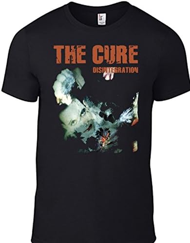 The Cure Disintegration T Shirt with CD Logo Mens/Unisex Band Tee in Black