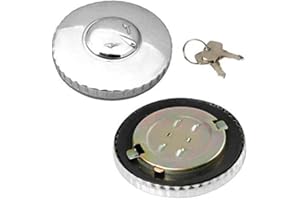 TRUCK DUCK® Universal Chrom Metall Tankdeckel 60mm abschließbar Tank Diebstahlsicherung mit Schloss für LKW Bagger Traktor