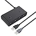 Produktbild KOBWA Portable Gamecube Controller Adapter für Wii U and PC USB - 4 Ports Connection Tap Converter for Switch Videospiel Multi-Player Games(Kein Treiber Erforderlich)-SCHWARZ