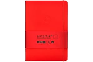 Antartik CUADERNO CON GOMILLA NOTES TAPA DURA A5 HOJAS PUNTOS ROJO 100 HOJAS 80 GR FSC