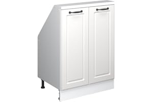 ‎VICCO Vicco Dachschrägenschrank Rion, Weiß Landhaus/Weiß, mit 2 Türen