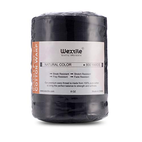 Hilo de urdimbre duradero para telar, 8/4 de puro algodón (731 m), perfecto para tejer: Alfombras, tapices, alfombras, mantas o patrones - Hilo de urdimbre para cualquier telar