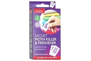 2 X Pack of 20 Acana Moth Killer & Freshener Sachets with Lavender Fragrance