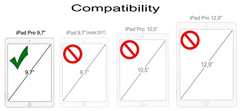 StilGut Couverture Case, Hülle aus feinstem Leder mit Pencil Halter für das Apple iPad Pro 9,7″ (2016), Cognac Vintage - 7