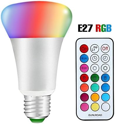 10W E27 LED Bulbs, Minkle RGBW 12 Colours Changing Light Bulbs with 21 Key Remote Control, Dimmable Mood Lighting Lamps [Energy Class A ++] ¡­