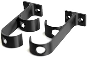 SPLASH N COLOR SplashNColor Pool Cue Holder for Under Snooker Table 2-Cue Stick Double Holder, Cue Hook Bridge Stick Cue Stick Holder Under the Pool Table, Billiard Stick Organizer Accessory Mount Black, 2-Pack