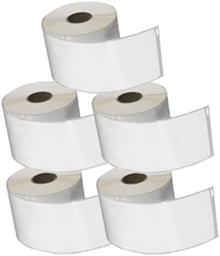 5x Compatible 99014 54mm x 101mm White Standard Address Labels for Dymo LabelWriter & Seiko Label Printers, 220 Labels per Roll