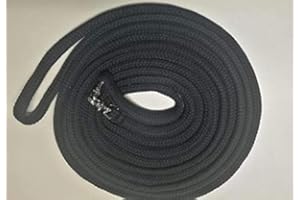 PFERDESEILE_DE Langzügel aus Baumwolle 8 Meter geschlossen - Farbe: schwarz