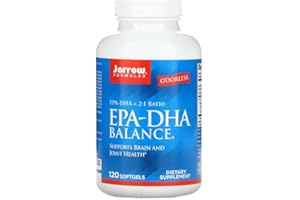 Jarrow Formulas, EPA DHA Balance, 600mg d'Acides Gras Oméga-3, 120 Capsules molles, Testé en Laboratoire, Sans Gluten, Sans Soja, Sans OGM