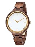 Kerbholz Hinze Walnuss Gold Damen-Holzuhr Hinze-Walnut-Gold