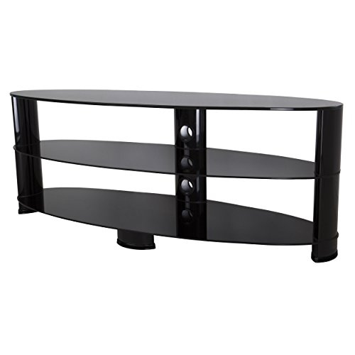 Black Glass TV Units and AV Media Furniture Clear Glass TV Stands