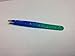 Professional Eyebrow Tweezers, Slanted, Hair Removal Tweezers Slant Tip - Stainless Steel (Green with Blue)