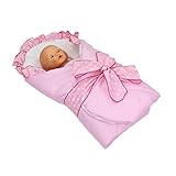 Baby Einschlagdecke Babyhörnchen Babydecke zum Einwickeln Wickeldecke Wattiert Babynest - 4