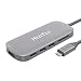 USB C Hub HooToo Shuttle 3.1 Type C Hub with Power Delivery for Charging HDMI Output Card Reader 3 USB 3.0 Ports - Space Gray Grey RS.8351.00