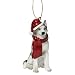 Produktbild Design Toscano Siberischer Husky Festtagshund Weihnachtsbaumverzierung Festtagsdekoration, Polyresin, vollfarbe, 8 cm