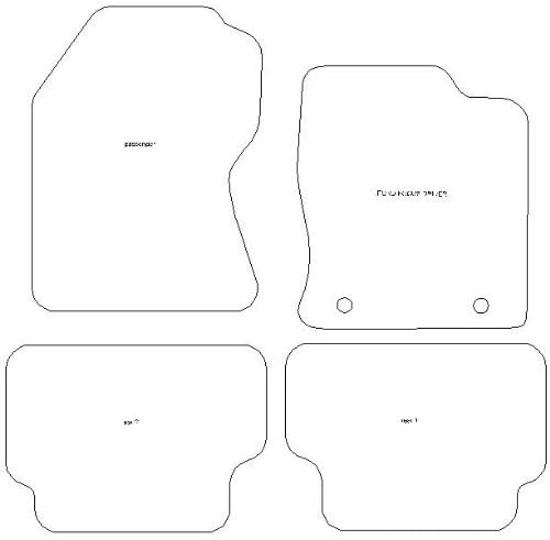 FLOOR CAR MATS SAPPHIRE-BLACK-213 TWIST&TURN Tailored Car Floor Mats Standard