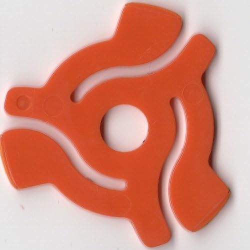10 x 7" 45RPM Burnt Orange Vinyl Single Middles Spindle Jukebox Record Adapters Spiders