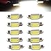 Produktbild TOOGOO(R) 10x 3W 36mm COB High Power Soffitte Lampe Sofitte Innenraumbeleuchtung Weiss