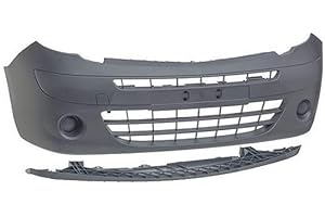 REPIAUTO Pare-choc avant noir complet compatible avec Renault Kangoo 2 phase 1 2008-2013