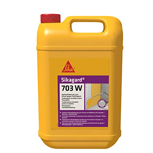 Sikaguard 703W, Repelente al agua para fachada y proteger frente a la penetración de agua, 5L