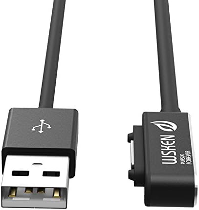 High Speed 1M Double Metal Magnetic USB Sync Cable / Data Cable / Charging Cable / Charge Cable for Sony Xperia Z1 , Sony Xperia Z1Mini, Sony Xperia Z1 Smartphone, Sony Xperia Z2, Sony Xperia Z2 Table, Sony Xperia Z3, Sony Xperia Z Ultra XL39h with LED Indicator (Black)
