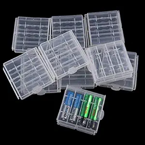 priyam 10pcs Clear Case Cover Holder AA/AAA Battery Storage Box Storage Box Storage Box