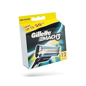 Gillette Mach3 razor blades for men, 20 pieces - Image 2
