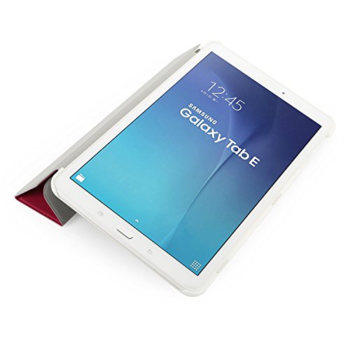 iHarbort® Samsung Galaxy Tab E 9.6 Hülle – Ultra Slim Leder Tasche Hülle Etui Schutzhülle Für Samsung Galaxy Tab E 9.6 Zoll T560 T565 Case Cover Holder (Galaxy Tab E 9.6, hot pink) - 4