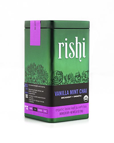 Rishi Tea, Organic Vanilla Mint Chai, Loose Leaf Tea, 2.4 oz (70 g)