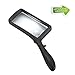 Produktbild Magnifier Rechteckige Leselupe mit LED Licht,Goldbeing 2- & 6-fach Vergrößerung,weicher Griff, breitem Lesefeld beleuchtete Lupe zum Lesen von Kleingedrucktem, Karten, Münzen, Briefmarken & Schmuck