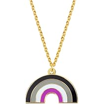 LGBTQ+ Pride Necklace - Sun & Rainbow Pendant, Gold Plated Chain, Pride Gift (20") - View #5